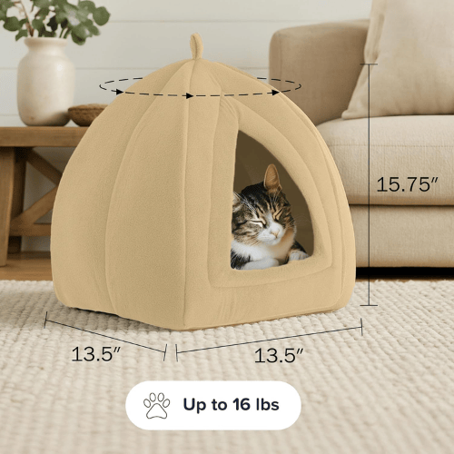 Cozy Cat Cave Bed with Removable Washable Foam Cushion