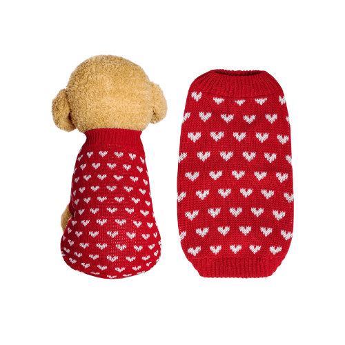 Pet Heart Knit Sweater – Ultra-Soft Holiday Puppy Pullover