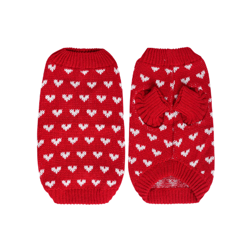 Pet Heart Knit Sweater – Ultra-Soft Holiday Puppy Pullover