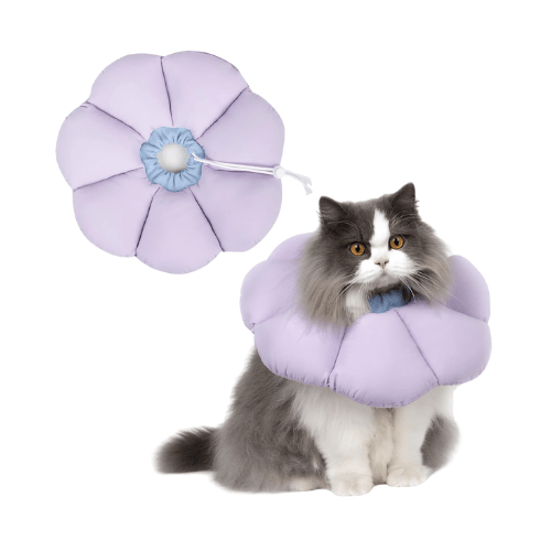 Cute Waterproof Cat Cone Collar – Soft Adjustable Elizabethan Recovery Collar