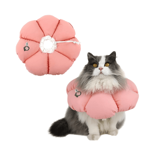 Cute Waterproof Cat Cone Collar – Soft Adjustable Elizabethan Recovery Collar