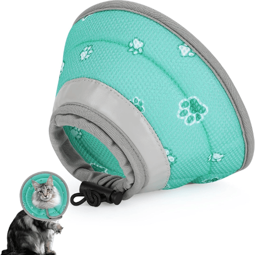 Soft Cat Recovery Collar – Lightweight Mesh Elizabethan Cone for Kittens & Cats