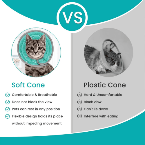 Soft Cat Recovery Collar – Lightweight Mesh Elizabethan Cone for Kittens & Cats