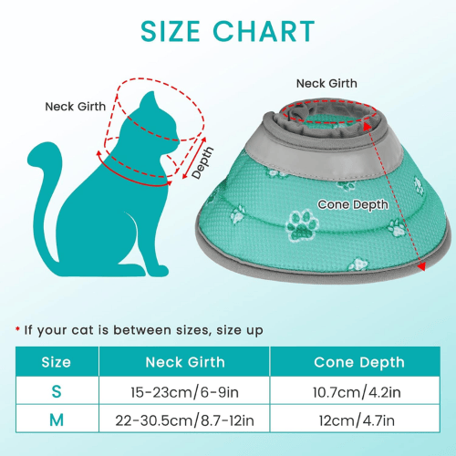 Soft Cat Recovery Collar – Lightweight Mesh Elizabethan Cone for Kittens & Cats