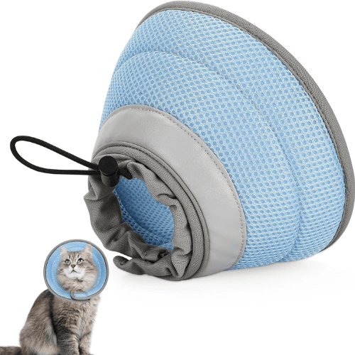Soft Cat Recovery Collar – Lightweight Mesh Elizabethan Cone for Kittens & Cats