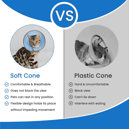 Soft Cat Recovery Collar – Lightweight Mesh Elizabethan Cone for Kittens & Cats