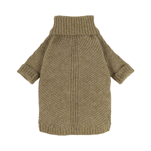 Dog Turtleneck Knit Sweater – Thermal Chunky Jacquard Pet Coat