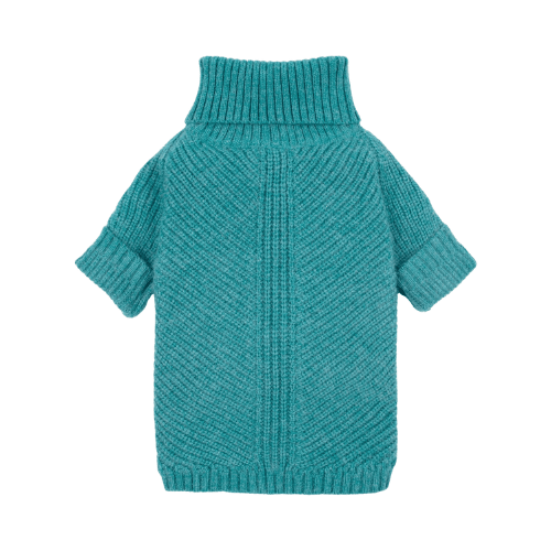 Dog Turtleneck Knit Sweater – Thermal Chunky Jacquard Pet Coat