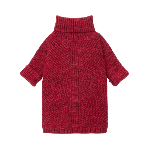 Dog Turtleneck Knit Sweater – Thermal Chunky Jacquard Pet Coat