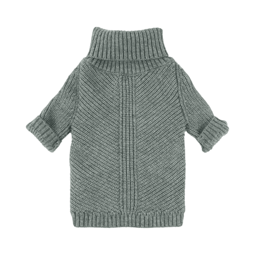 Dog Turtleneck Knit Sweater – Thermal Chunky Jacquard Pet Coat