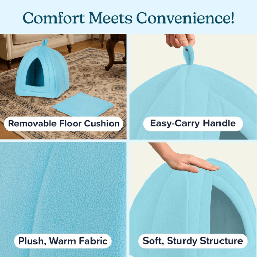 Cozy Cat Cave Bed with Removable Washable Foam Cushion