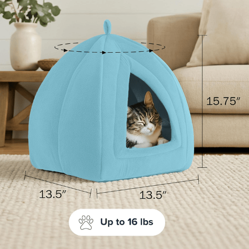 Cozy Cat Cave Bed with Removable Washable Foam Cushion