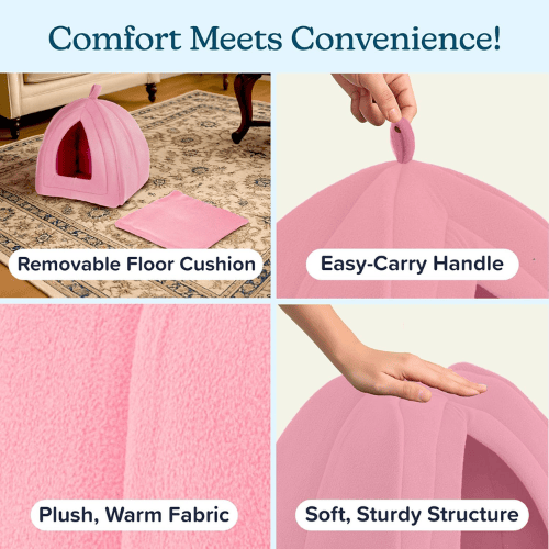 Cozy Cat Cave Bed with Removable Washable Foam Cushion