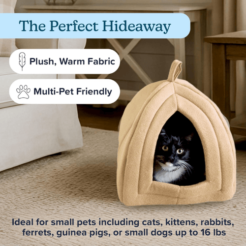Cozy Cat Cave Bed with Removable Washable Foam Cushion