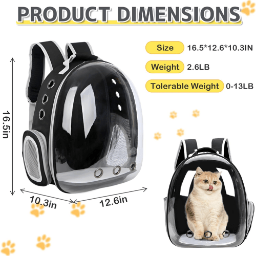 Transparent Space Capsule Pet Carrier Backpack