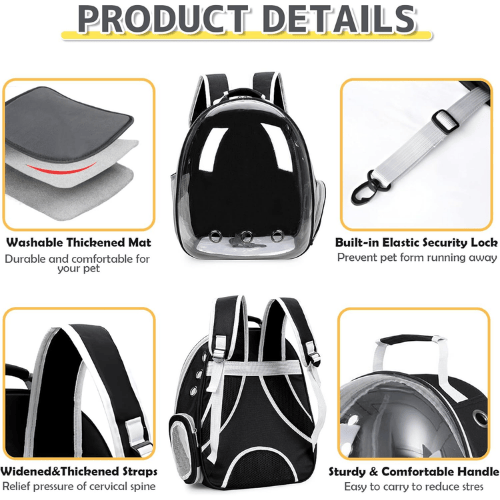 Transparent Space Capsule Pet Carrier Backpack
