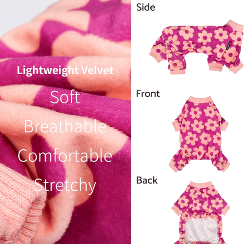 Soft Velvet Dog Pajamas – Lightweight Thermal Pet Jumpsuit