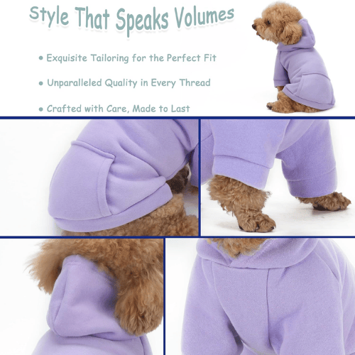 Winter Dog Hoodie with Kangaroo Pockets – Soft Polycotton Pet Sweatshirt