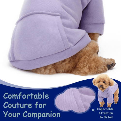 Winter Dog Hoodie with Kangaroo Pockets – Soft Polycotton Pet Sweatshirt