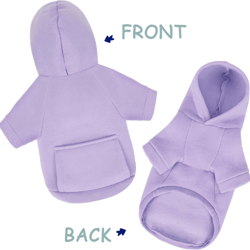 Winter Dog Hoodie with Kangaroo Pockets – Soft Polycotton Pet Sweatshirt