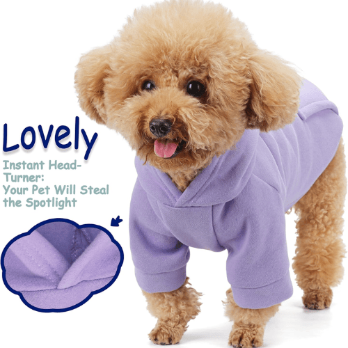 Winter Dog Hoodie with Kangaroo Pockets – Soft Polycotton Pet Sweatshirt
