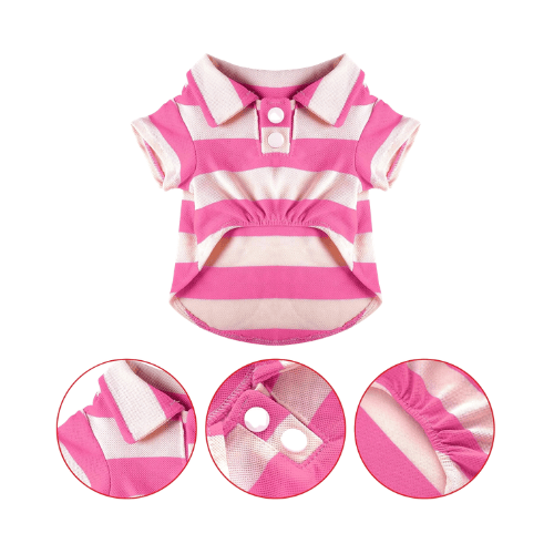 Striped Dog Polo Shirt – Classic Preppy Puppy Clothes