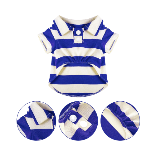 Striped Dog Polo Shirt – Classic Preppy Puppy Clothes
