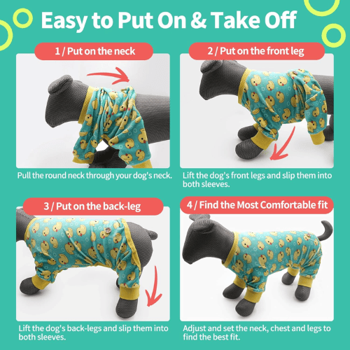 Easter Velvet Dog Pajamas – Soft Stretchy Pet Onesie