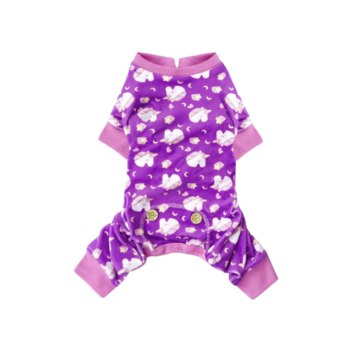Easter Velvet Dog Pajamas – Soft Stretchy Pet Onesie