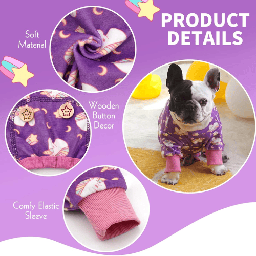 Easter Velvet Dog Pajamas – Soft Stretchy Pet Onesie