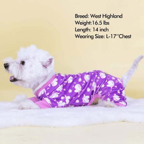 Easter Velvet Dog Pajamas – Soft Stretchy Pet Onesie