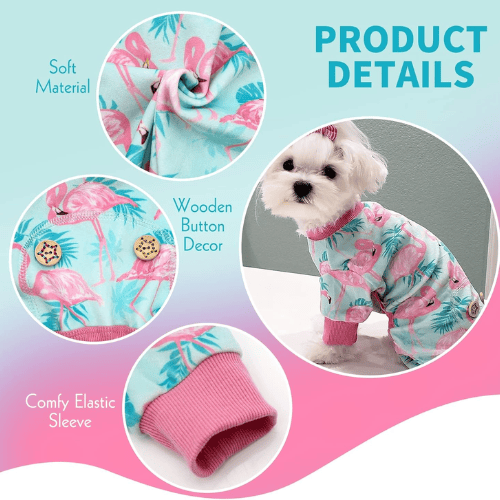 Easter Velvet Dog Pajamas – Soft Stretchy Pet Onesie