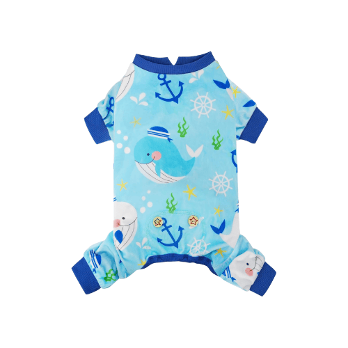 Easter Velvet Dog Pajamas – Soft Stretchy Pet Onesie