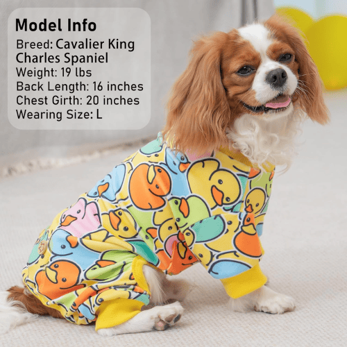 Easter Velvet Dog Pajamas – Soft Stretchy Pet Onesie