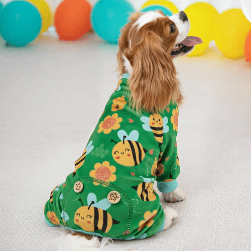 Easter Velvet Dog Pajamas – Soft Stretchy Pet Onesie