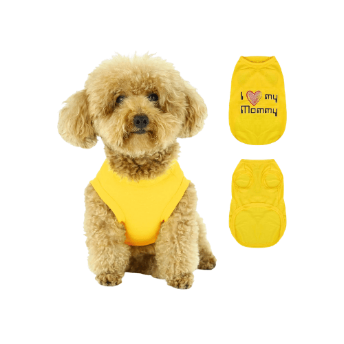 "I Love My Mommy" Sleeveless Dog Shirt – Breathable Moisture-Wicking Pet Tank Top