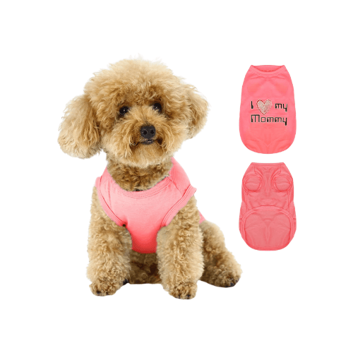 "I Love My Mommy" Sleeveless Dog Shirt – Breathable Moisture-Wicking Pet Tank Top