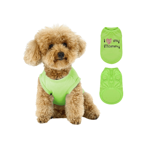 "I Love My Mommy" Sleeveless Dog Shirt – Breathable Moisture-Wicking Pet Tank Top