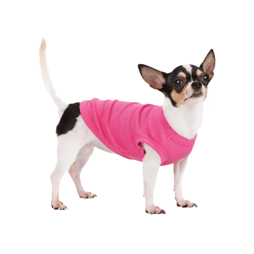 Essential Solid Sleeveless Dog Tank – High-Stretch Blank Puppy T-Shirt