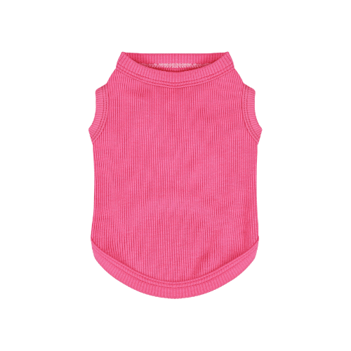 Essential Solid Sleeveless Dog Tank – High-Stretch Blank Puppy T-Shirt
