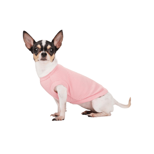Essential Solid Sleeveless Dog Tank – High-Stretch Blank Puppy T-Shirt