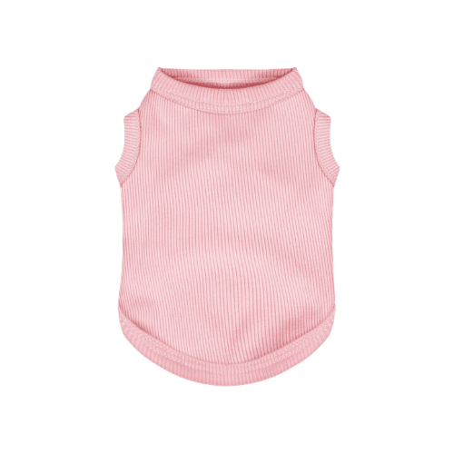Essential Solid Sleeveless Dog Tank – High-Stretch Blank Puppy T-Shirt