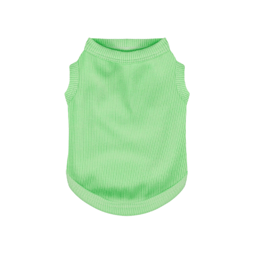 Essential Solid Sleeveless Dog Tank – High-Stretch Blank Puppy T-Shirt