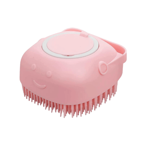 Ultimate 2-in-1 Pet Bath Brush – Soft Silicone Shampoo Dispensing Scrubber