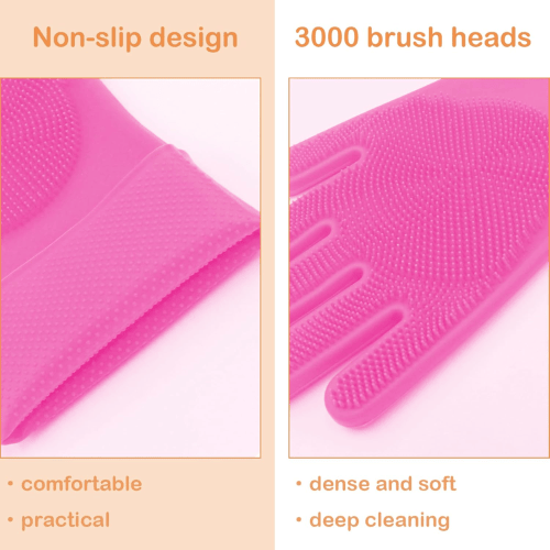 Ultimate 2-in-1 Pet Grooming & Bathing Gloves – High-Density Silicone Scrubbers
