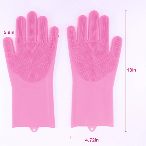 Ultimate 2-in-1 Pet Grooming & Bathing Gloves – High-Density Silicone Scrubbers
