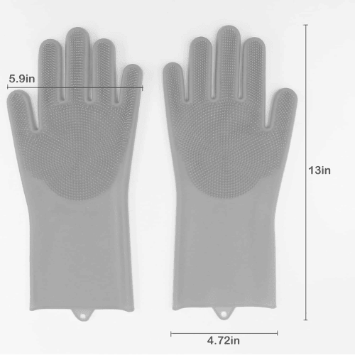Ultimate 2-in-1 Pet Grooming & Bathing Gloves – High-Density Silicone Scrubbers