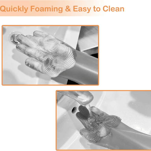 Ultimate 2-in-1 Pet Grooming & Bathing Gloves – High-Density Silicone Scrubbers