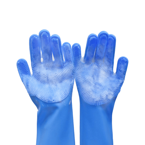 Ultimate 2-in-1 Pet Grooming & Bathing Gloves – High-Density Silicone Scrubbers
