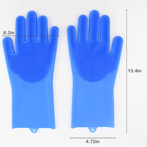 Ultimate 2-in-1 Pet Grooming & Bathing Gloves – High-Density Silicone Scrubbers